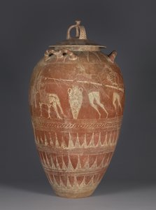 Etruskische pithos met de verblinding van Polyphemos, 650-25 v.Chr.